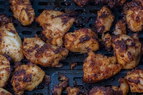 air fryer chicken bites {without breading} 5